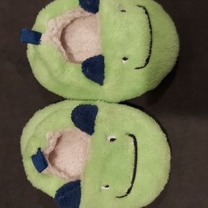 Size 2 baby slippers green monsters